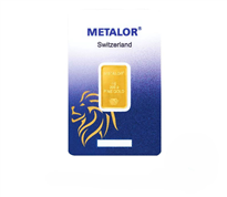Metalor Minted (LION HEAD ASSAY CARD) Gold Bars - ID 4729