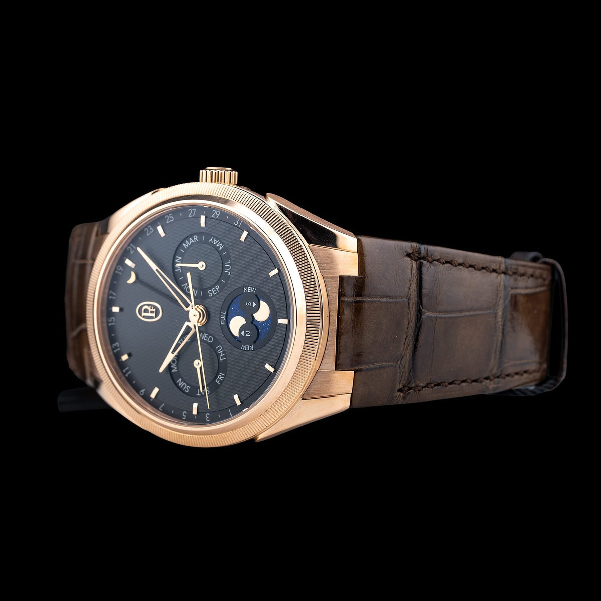 Parmigiani Fleurier PFC907-2020001-300182 Tonda PF Annual Calendar Rose Gold Black