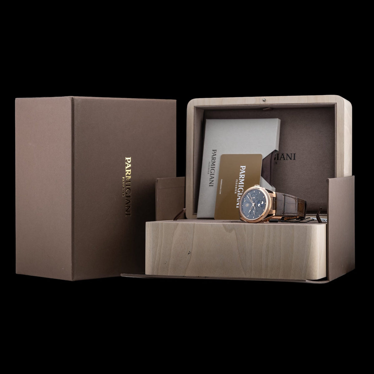 Parmigiani Fleurier PFC907-2020001-300182 Tonda PF Annual Calendar Rose Gold Black