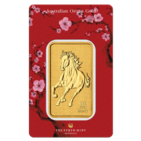 Perth Mint Lunar Horse Minted 2026 Gold Bars - ID 4687