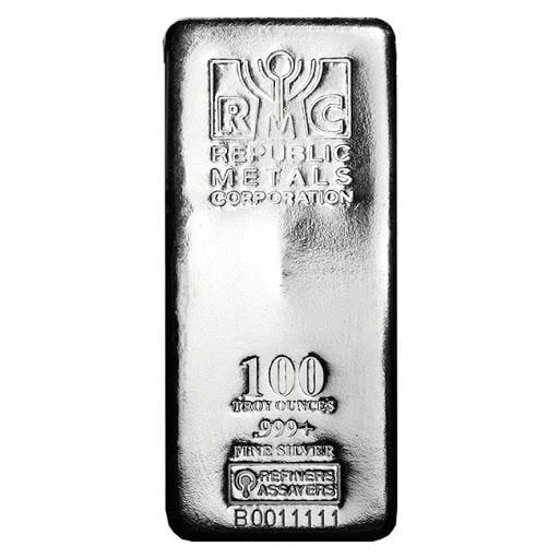 Republic Metals Corporation Cast Silver Bars - ID 391