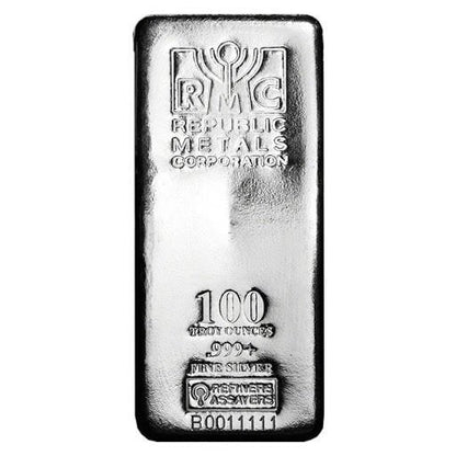 Republic Metals Corporation Cast Silver Bars - ID 391
