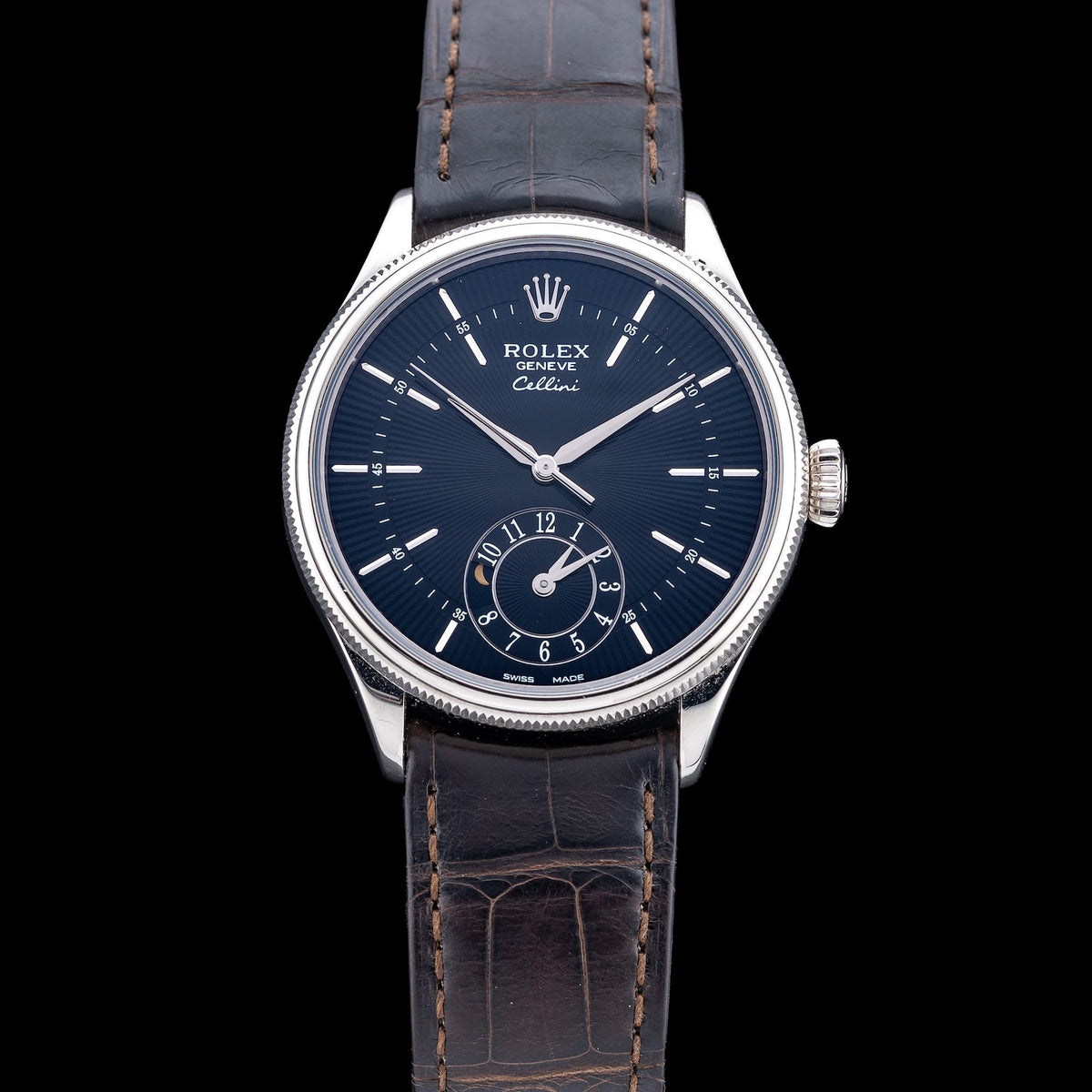 Rolex 50529 Cellini Dual Time Black Dial