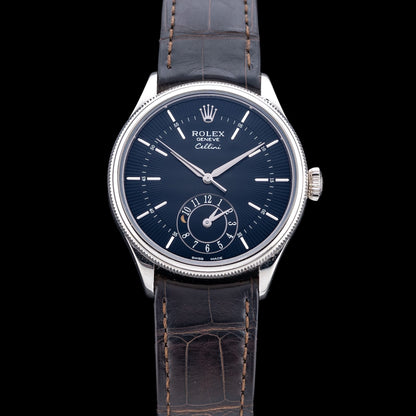 Rolex 50529 Cellini Dual Time Black Dial