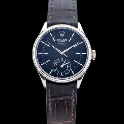 Rolex 50529 Cellini Dual Time Black Dial