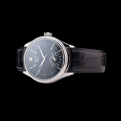 Rolex 50529 Cellini Dual Time Black Dial