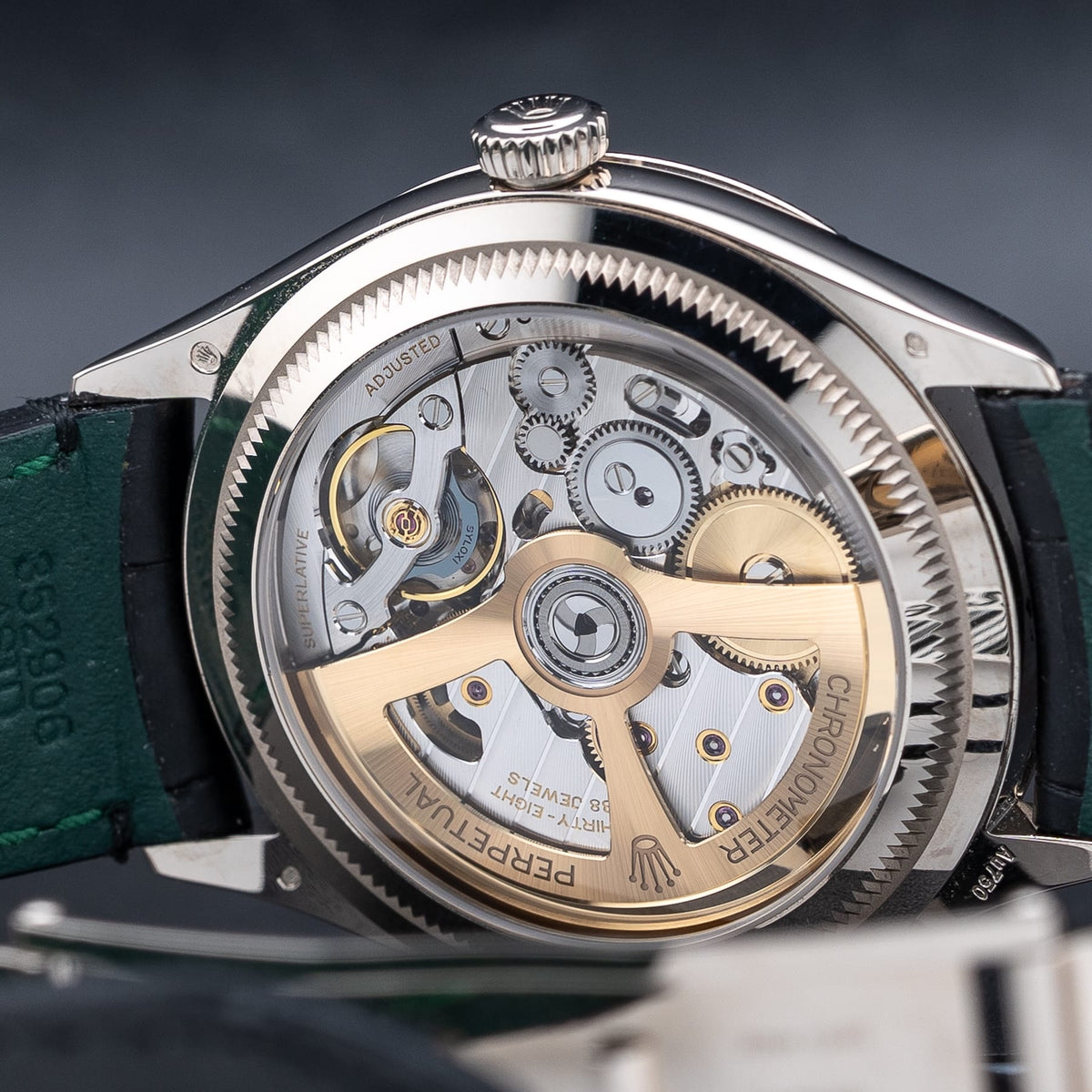 Rolex M52509-0001 Pertetual 1908 18K White Gold Black Dial