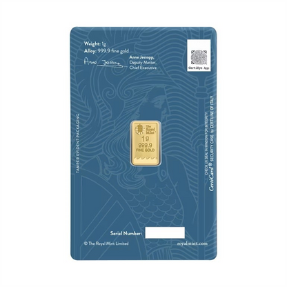 UK Britannia Minted CertiCard Gold Bars - ID 4625