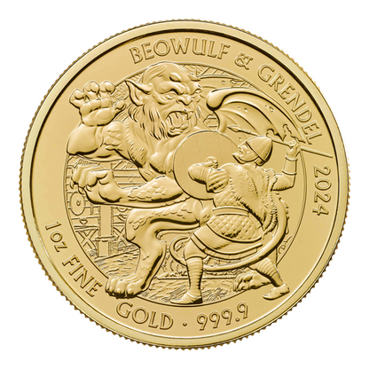 UK Beowulf and Grendel's Mother Gold Coins - ID 4722
