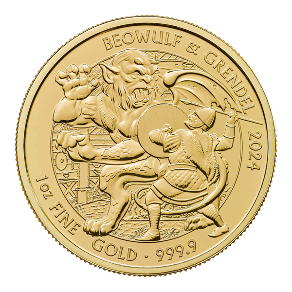 UK Beowulf and Grendel's Mother 1 oz Gold Coins - ID 4722