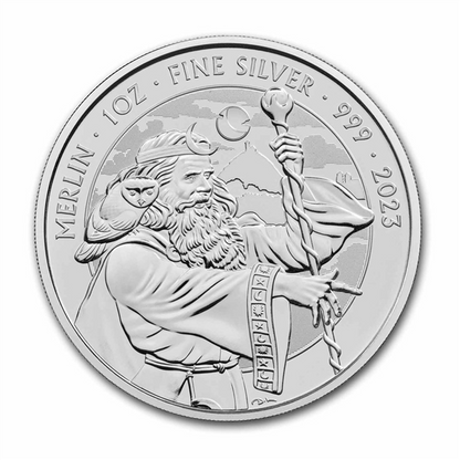 UK Myths and Legends Merlin 1 oz Silver Coins - ID 4341