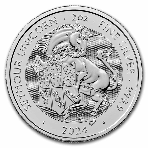 UK Tudor Beasts - Seymour Unicorn Silver Coins - ID 4730