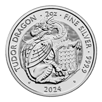 UK Tudor Beasts Dragon Silver Coins - ID 4553