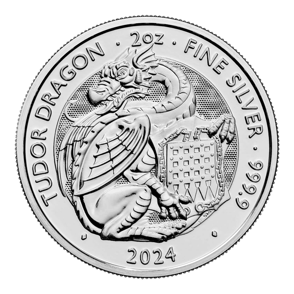 UK Tudor Beasts Dragon Silver Coins - ID 4553