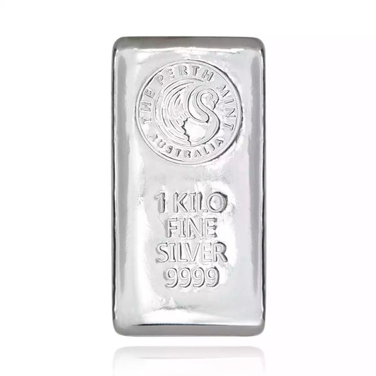 1kg Perth Mint Silver Bar - 2023 Design
