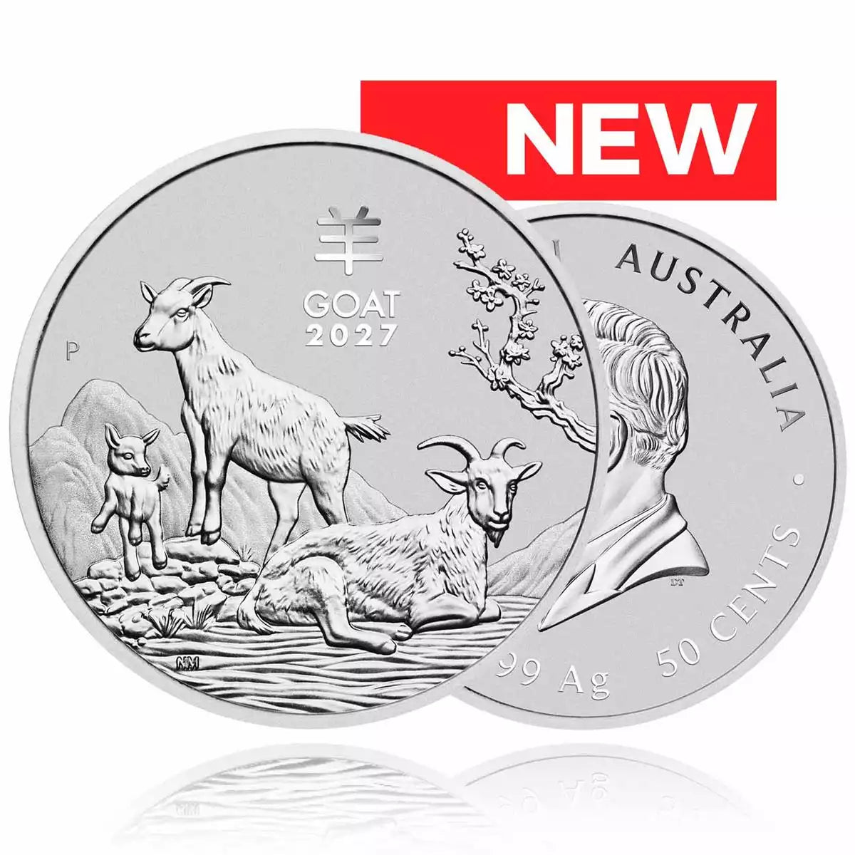 1/2oz Silver Coin 2027 Year of the Goat - Perth Mint