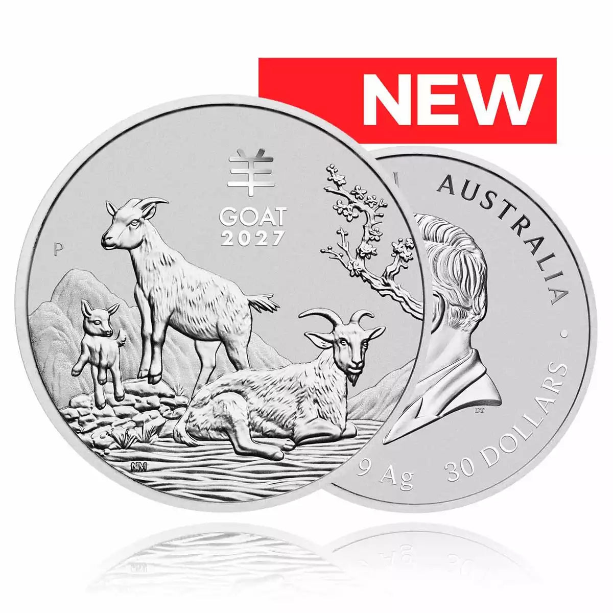 1kg Silver Coin 2027 Year of the Goat - Perth Mint