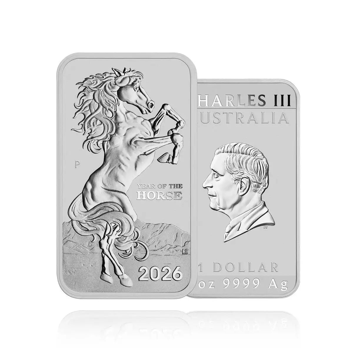 1oz 9999 Silver Horse Rectangular Coin 2026 Perth Mint