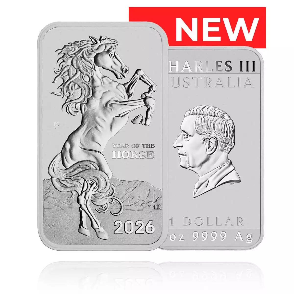 1oz 9999 Silver Horse Rectangular Coin 2026 Perth Mint
