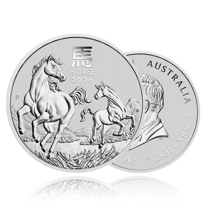 2oz Silver Coin 2026 Year of the Horse - Perth Mint