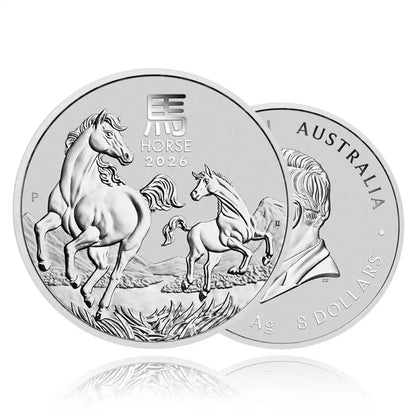 5oz Silver Coin - 2026 Year of the Horse - Perth Mint