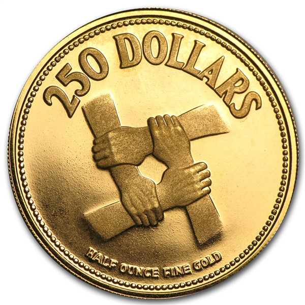 GMS 10th Anniversary of Independence 17 gr Gold Coins - ID 4572