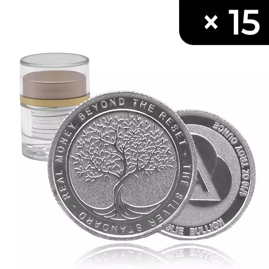 1/10th oz Ainslie Minted Silver Round - Tube of 15