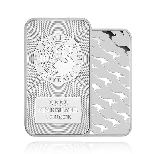 1oz Minted Kangaroo Silver Bar - Perth Mint