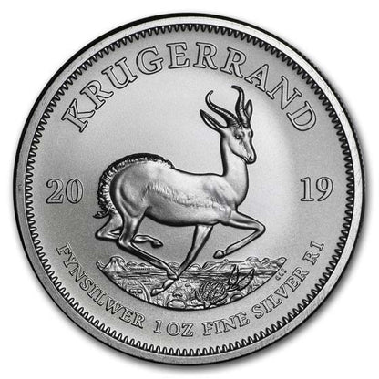 South African Krugerrand 1 oz Silver Coins - ID 2425