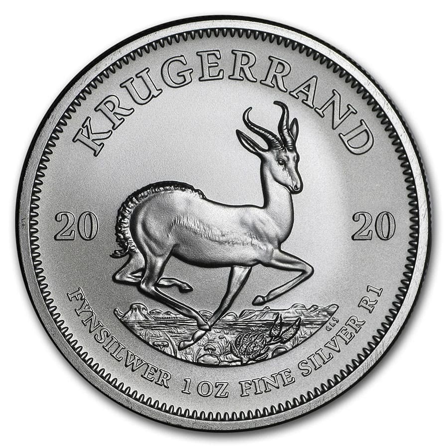 South African Krugerrand 1 oz Silver Coins - ID 2066