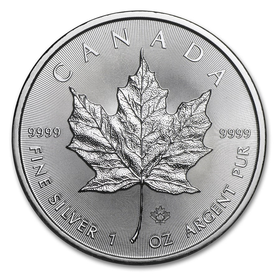 Canadian Maple Leaf 1 oz Silver Coins - ID 343