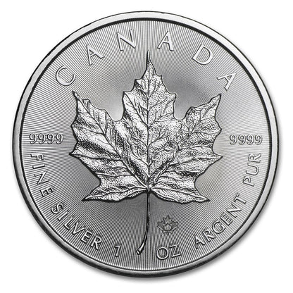 Canadian Maple Leaf 1 oz Silver Coins - ID 343
