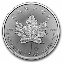 Canadian Maple Leaf 1 oz Silver Coins - ID 4804