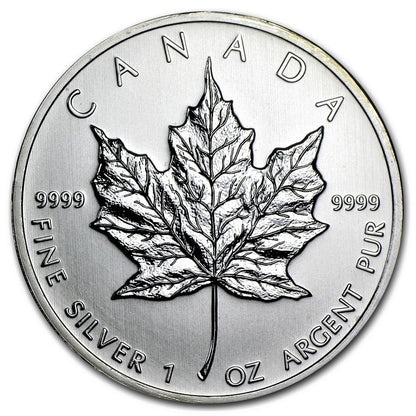 Canadian Maple Leaf (ENCAPSULATED) 1 oz Silver Coins - ID 4950