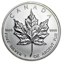 Canadian Maple Leaf (ENCAPSULATED) 1 oz Silver Coins - ID 4950