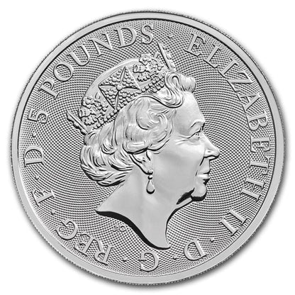 UK Queen's Beasts Unicorn of Scotland 2 oz Silver Coins - ID 1975