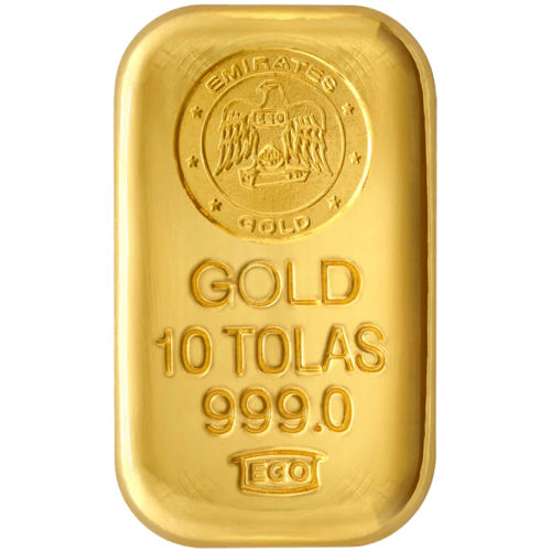 10 Tola Gold bar 999.0 Purity Emirates Gold