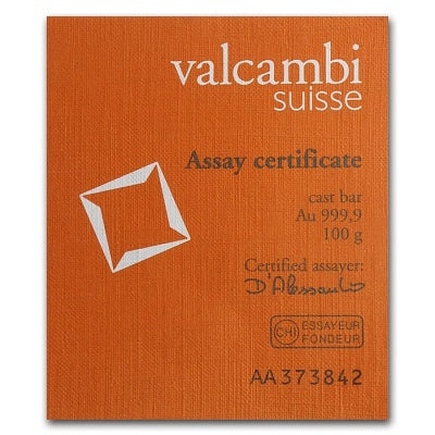 Valcambi Suisse Cast Gold Bars - ID 467