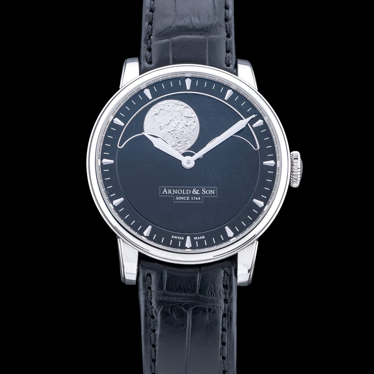 Arnold & Son HM Perpetual Moon Stainless Steel 1GLAS.B01A.C122S