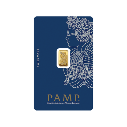 1g PAMP Lady Fortuna Gold Minted Bar