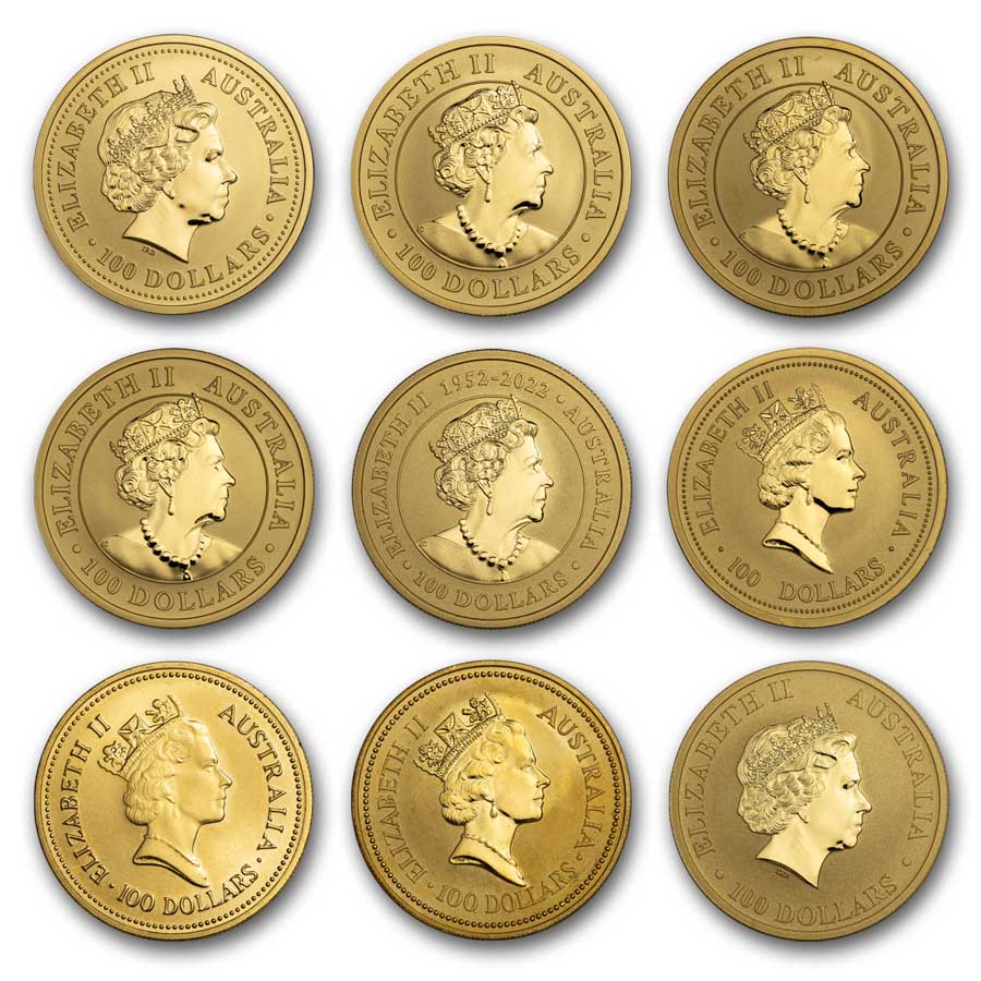 Australia 1 oz Gold Kangaroo/Nugget Coin BU (Random Year)
