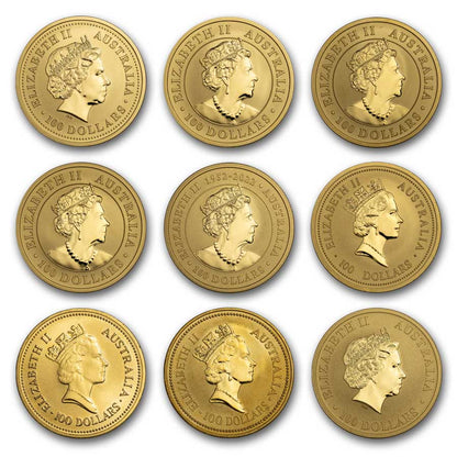 Australia 1 oz Gold Kangaroo/Nugget Coin BU (Random Year)