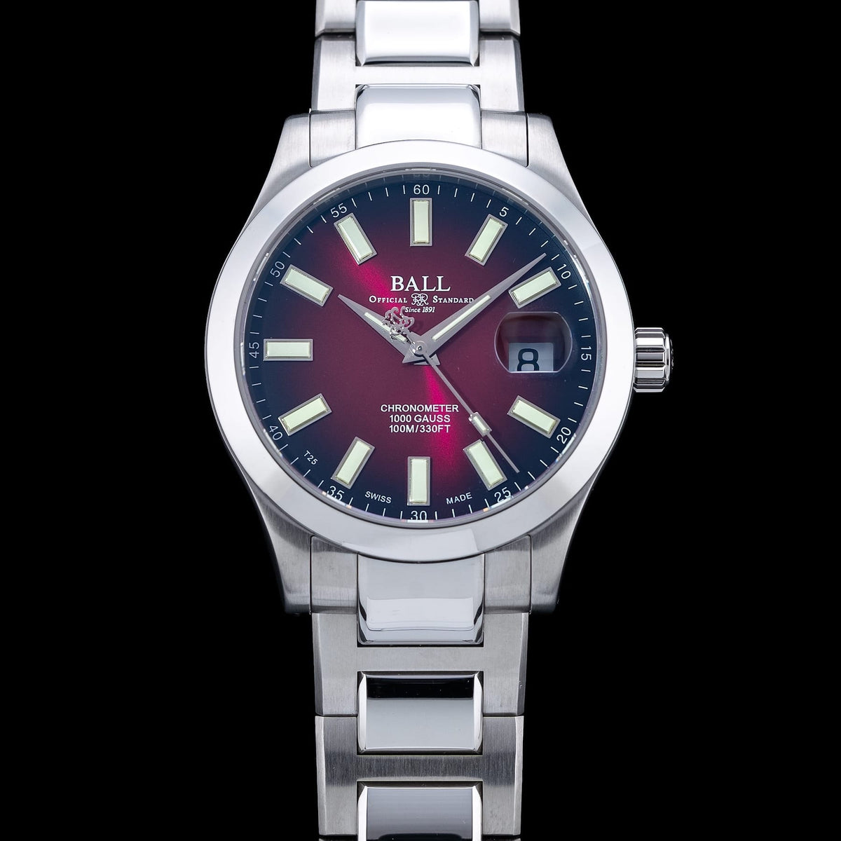 Ball NM9026C-S6CJ-RD Engineer III Marvelight Chronometer Burgundy Red 40mm