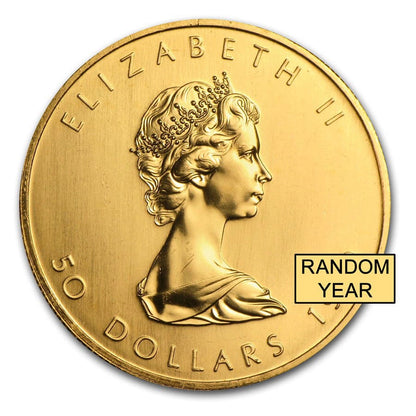 Canada 1 oz Gold Maple Leaf .999 Fine (Random Year)