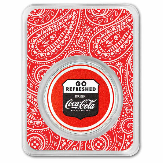 Coca-Cola® 1 oz Silver Colorized Round Route 66 (in TEP)