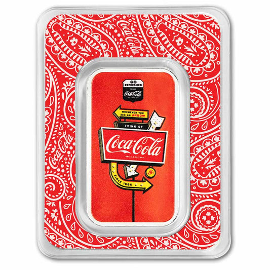 Coca-Cola® 1 oz Silver Route 66 Colorized Bar (in TEP)