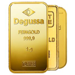 1g Gold Bar, various LBMA manufacturers