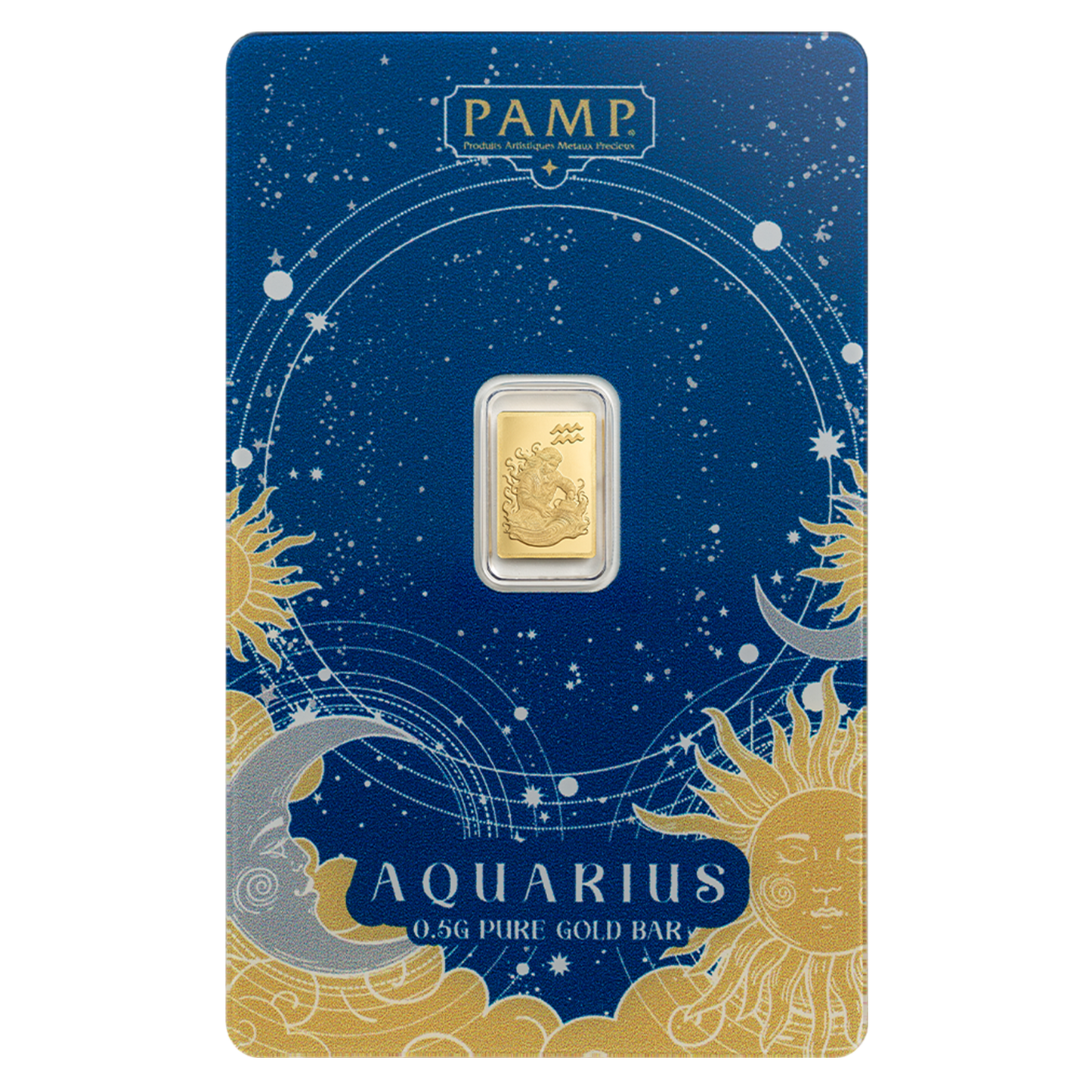 Buy 0.5 g Gold Zodiac Aquarius Bar