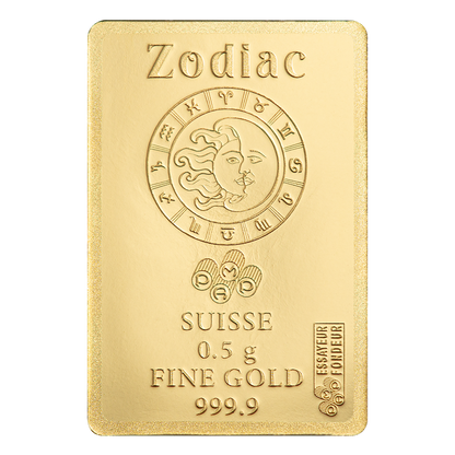 Buy 0.5 g Gold Zodiac Aquarius Bar