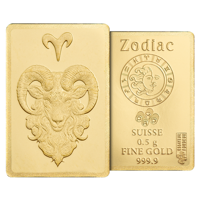 Buy 0.5 g Gold Zodiac Aries Bar